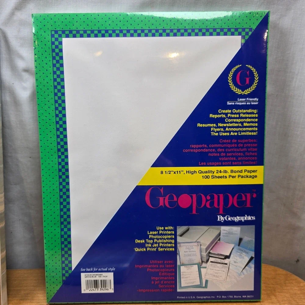 5 Styles Stationery Geopaper ~350 pieces of paper 8.5